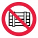 Знак P12 Запрещается загромождать проходы и (или) складировать (Пленка 200 х 200)