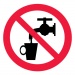Знак P05 Запрещается использовать в качестве питьевой воды (Пленка 200 х 200)