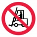Знак P07 Запрещается движение средств напольного транспорта (Пластик 200 х 200)