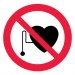 Знак P11 Запрещается работа (присутствие) людей со стимуляторами сердечной деятельности (Пленка 200 х 200)