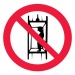Знак P13 Запрещается подъем (спуск) людей по шахтному стволу (Пленка 200 х 200)