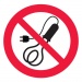 Знак P21-1 Запрещается пользоваться электронагревательными приборами (Пластик 200 х 200)