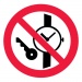 Знак P27 Запрещается иметь при (на) себе металлические предметы (Пленка 200 х 200)
