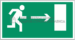 Знак Направление к эвакуационному выходу направо (Пленка 150мм х 300мм)