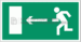 Знак Направление к эвакуационному выходу налево (Пленка 150мм х 300мм)