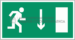 Знак Указатель двери эвакуационного выхода (правосторонний) (Пленка 150мм х 300мм)