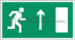 Знак Направление к эвакуационному выходу прямо (правосторонний) (Пленка 150мм х 300мм)